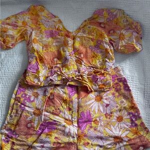 H&M Floral Set in Yellow and Pink